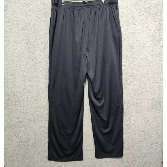 Reebok Track Pants Coach Polyester‎ Size XXL Black Elastic Wasitband Pockets - Picture 2 of 5